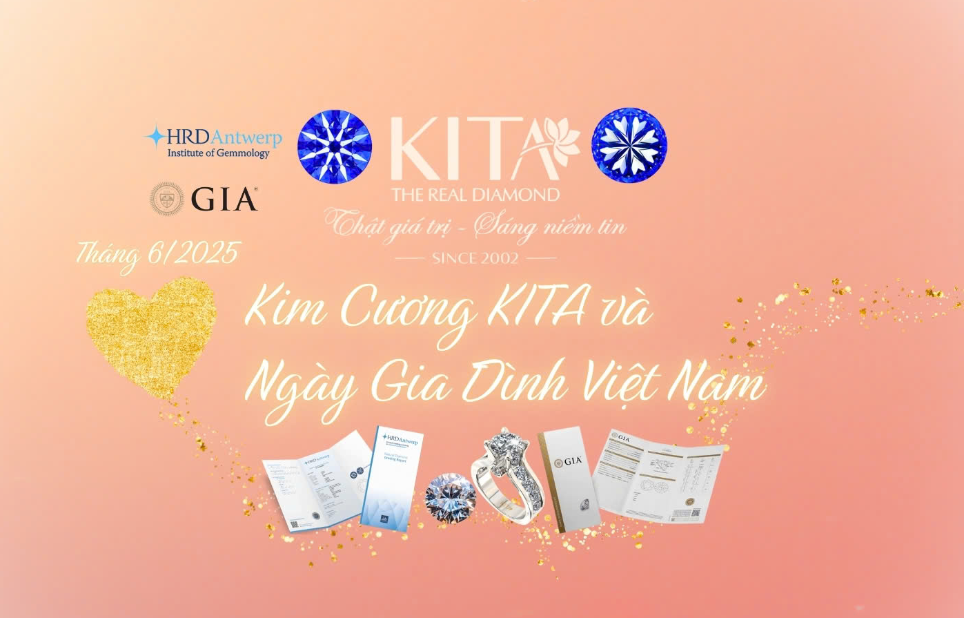 KITA KIM CƯƠNG & NGÀY GIA ĐÌNH VIỆT NAM TÌNH THÂN – VIÊN KIM CƯƠNG HOÀN MỸ NHẤT Thứ hai, 16:05 Ngày 02/06/2025