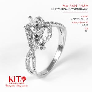 Vỏ Nhẫn Kim Cương Vàng Trắng