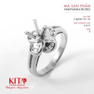 Vỏ Nhẫn Kim Cương Vàng Trắng